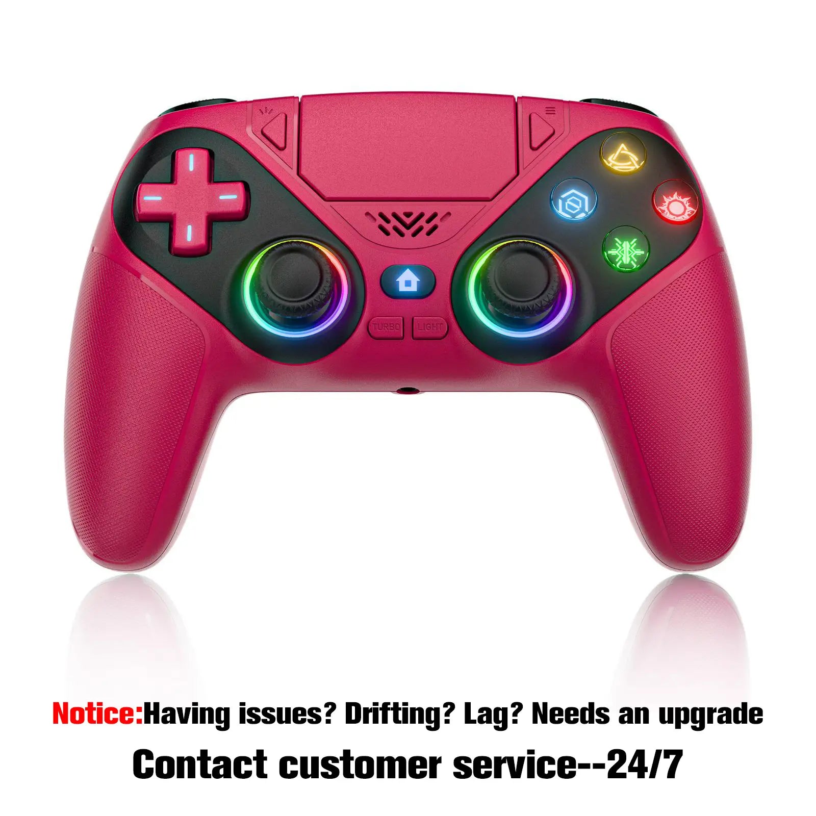 Wireless Gaming Controller Pro for PS5 with LED RGB Light– Turbo & Macro Programmable Compatible with Playstation 5,Dual Vibration, Motion Sensing, Programmable Buttons & 1000Mah Fast-Charging Anti-Drift Calibration Guide Summerwins