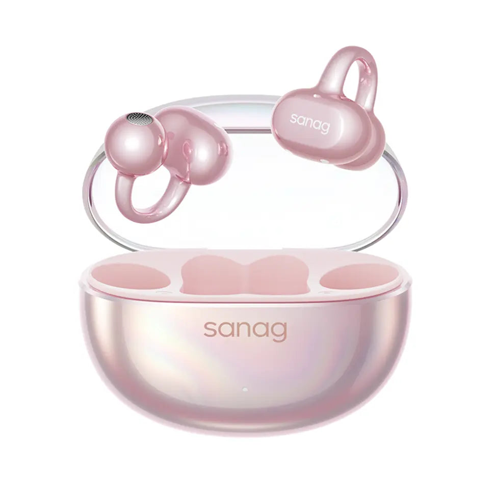 * Featured Earphones * Sanag S6S Nova Ear Clip on Earphone for Iphone for Android for Samsung Wireless Bluetooth Women Accessories Earring Headphones Open Design Sports Running Fitness Yoga Exercise Earbuds Festive Holiday Gifts Birthdays Anniversary Gift