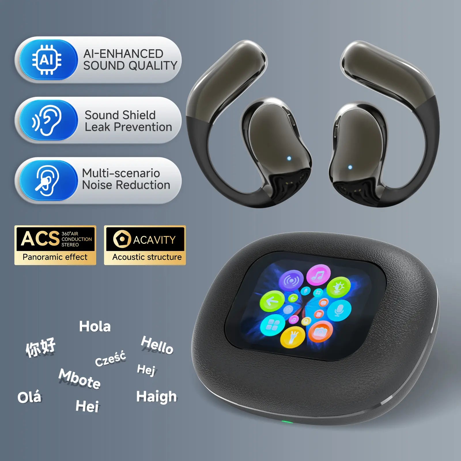 Wireless Bluetooth Earbuds (Chargeable Headset) - HIFI Sound, Lightweight Noise-Canceling, IPX6 Waterproof Sweat-Resistant, Durable, Fast Charging for Summer Use