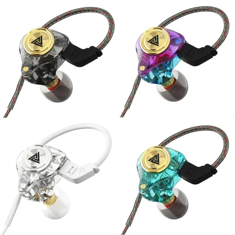 QKZ AK3 in Ear Monitor Headphone, Wired Gaming Earbuds with MIC, Deep Bass Sound, Portable 3.5Mm Wired Gaming IEM In-Ear Earphones Ear Buds, for Singers Musicians with MIC IEM for Music Video Calling