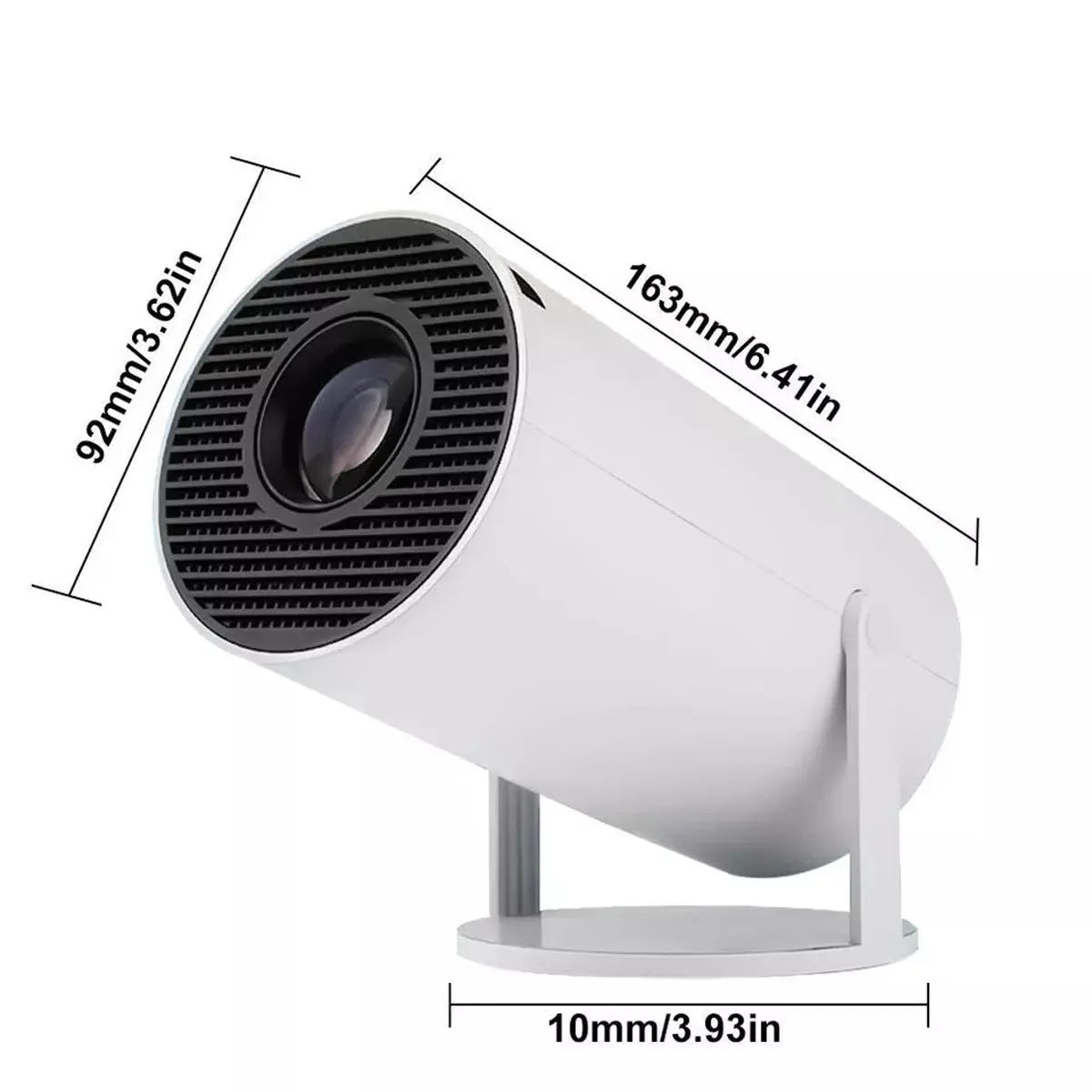 Mini Projector with Bluetooth, 180 Degree Rotation,Portable Projector Built-In Apps ,Support with HDMI/TV Stick/Iphone/Laptop for Bedroom Wall,#Summervibes