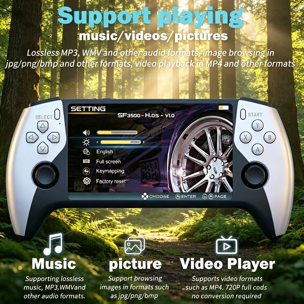 5-Inch Sf3500 HD Handheld Console, Video Game Console, Portable Gaming System, Retro Arcade Simulator, Dual Player, TV Output, Audio Video Playback, Perfect for Gaming Lovers #GLOBAL PICKS
