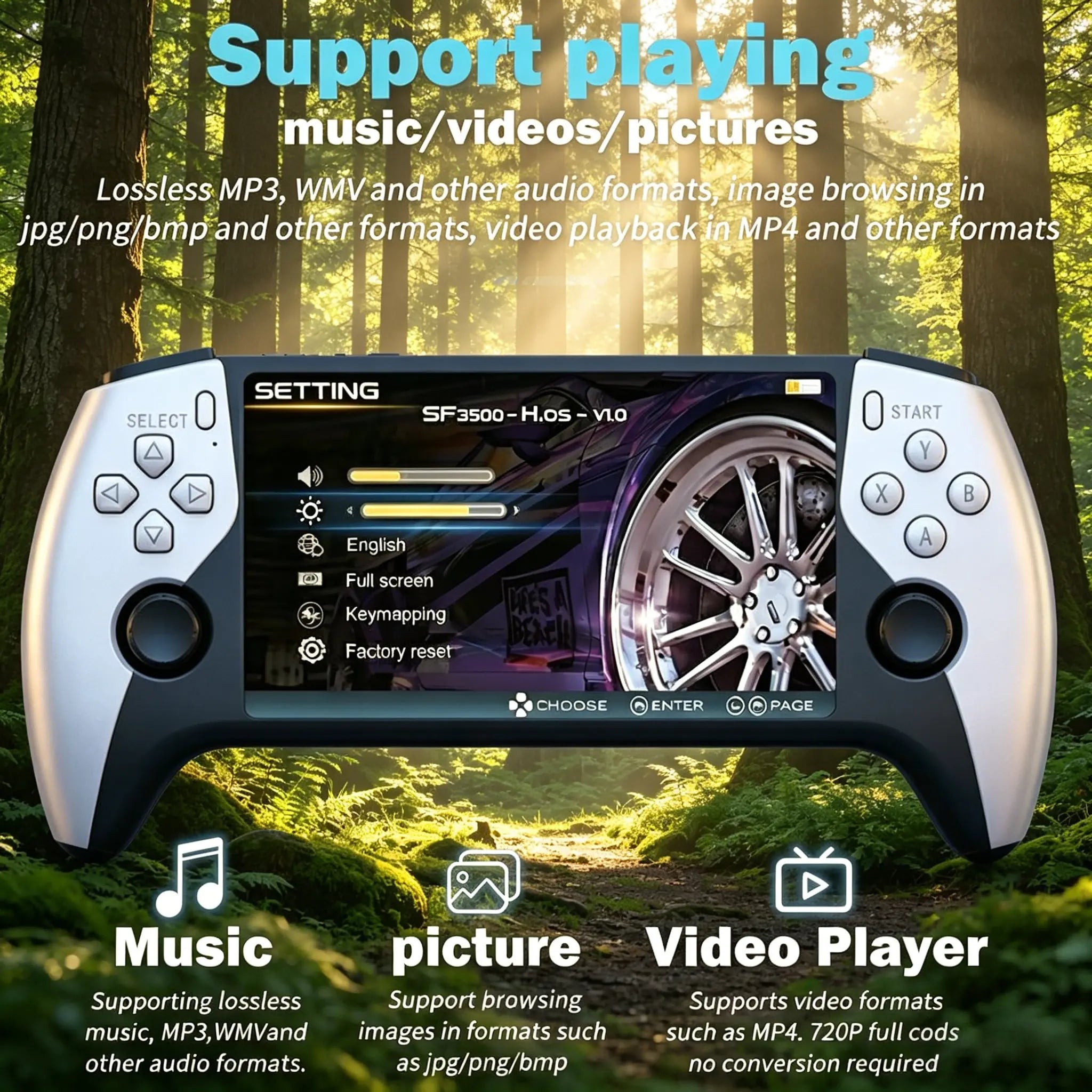 5-Inch Sf3500 HD Handheld Console, Video Game Console, Portable Gaming System, Retro Arcade Simulator, Dual Player, TV Output, Audio Video Playback, Perfect for Gaming Lovers #GLOBAL PICKS