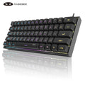 Magegee Mini 60% Gaming Keyboard, RGB Backlit 61 Key Ultra-Compact Keyboard, TS91 Ergonomic Mechanical Feeling Office Computer Keyboard for PC, MAC, PS4, Xbox ONE Gamer