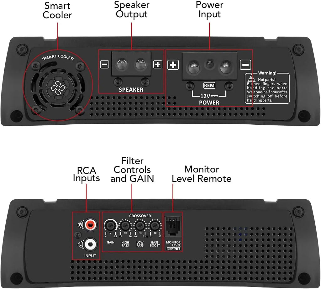 Taramps HD 3000 1 Channel 3000 Watts RMS MAX Full Range Car Audio Monoblock LED Monitor Indicator Class D Amplifier Crossover 3K Amplifier Sound Quality