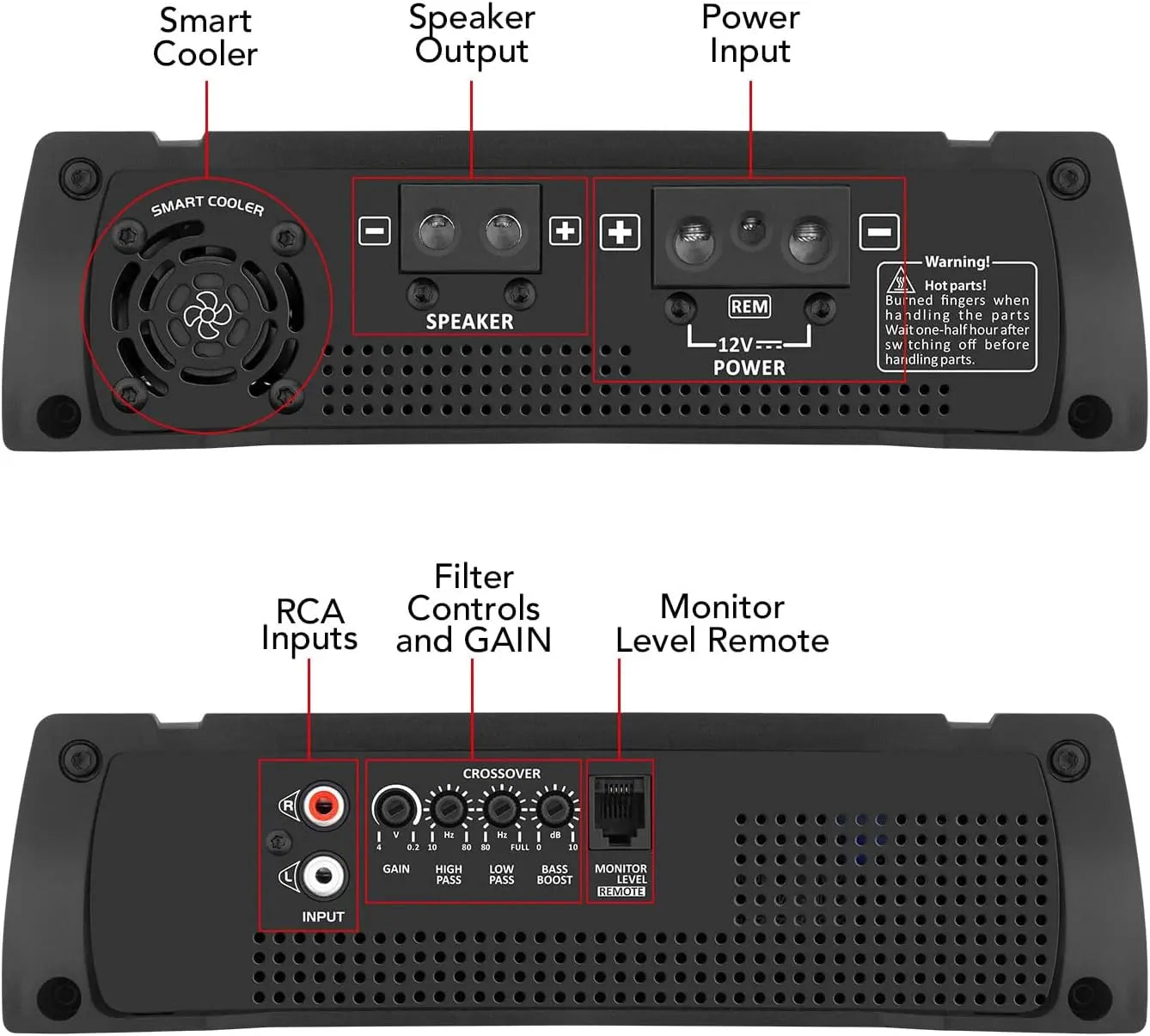 Taramps HD 3000 1 Channel 3000 Watts RMS MAX Full Range Car Audio Monoblock LED Monitor Indicator Class D Amplifier Crossover 3K Amplifier Sound Quality