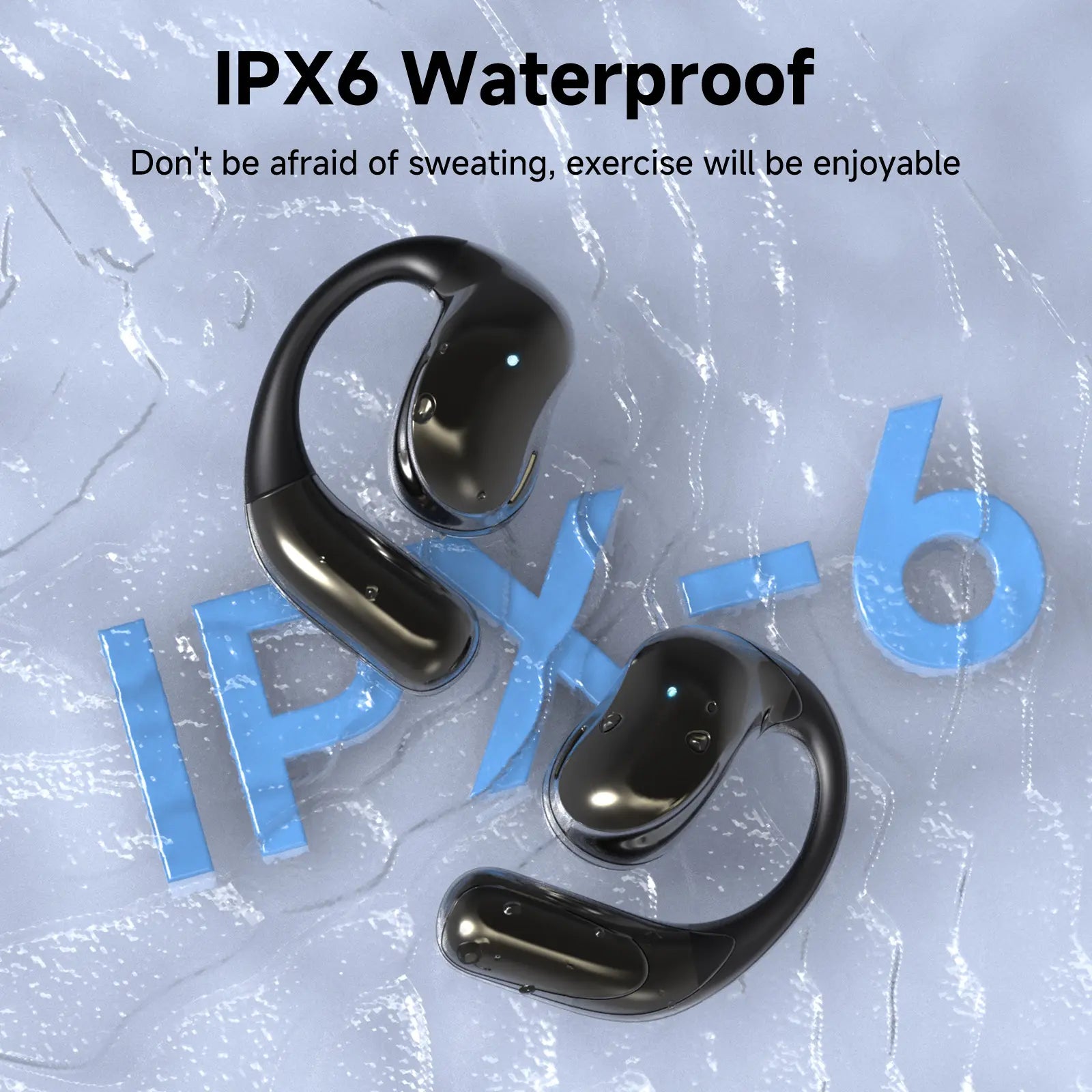 Wireless Bluetooth Earbuds (Chargeable Headset) - HIFI Sound, Lightweight Noise-Canceling, IPX6 Waterproof Sweat-Resistant, Durable, Fast Charging for Summer Use