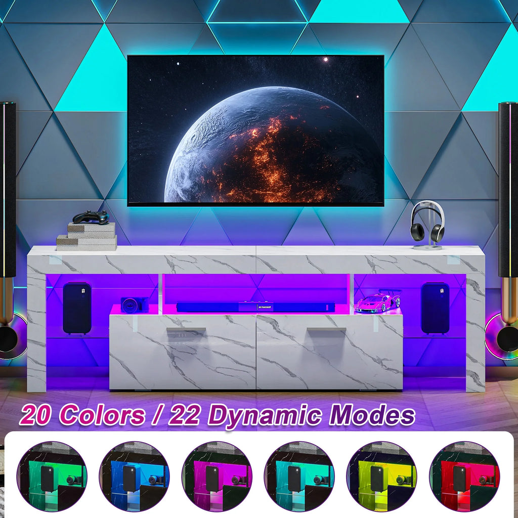 TV Stands for Living Room Led TV Console for 50/55/60/65/70/75 Inch TV Entertainment Center with Storage Media Console for Bedroom