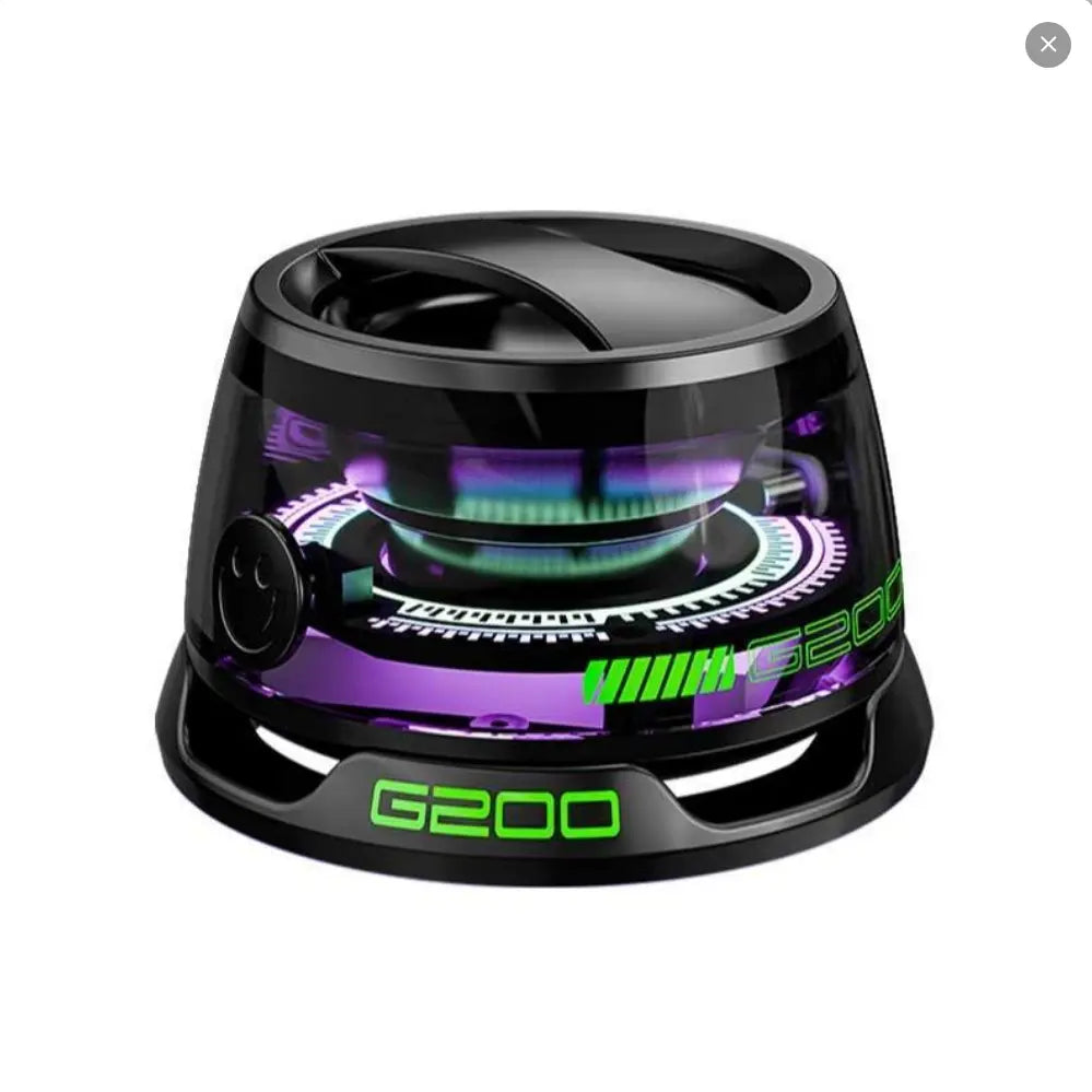 Magnetic Mini Bluetooth Speaker, G200 5W Minispeakers Wireless with Bluetooth 5.3, RGB Lightgame Mode,7H Playtime, Portable Phone Stand Foriphone, Travel, Golf Cart -Black