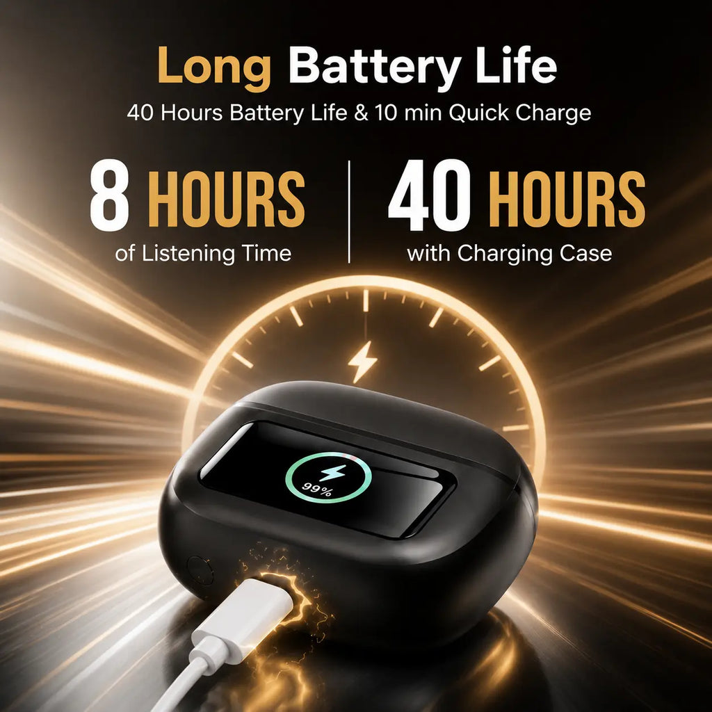 Bluetooth Earbuds, Wireless Earbuds with Smart Touchscreen Charging Case, Bluetooth 6.0, ANC & Transparency Mode, ENC Clear Calls, 40H Playback, IPX7 Waterproof Stereo Earphones for Iphone Android Sports Work, T27