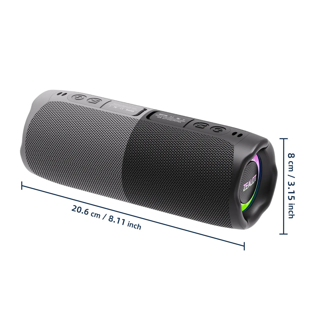 Portable Bluetooth-Compatible Speaker, Multifunctional Speaker, Rechargeable Speaker, Magnetic 2-In-1 Design, Wireless Mini Speaker, Ipx4 Waterproof, 10-Hour Playtime, TWS Pairing, Bt5.4, Fm Radio