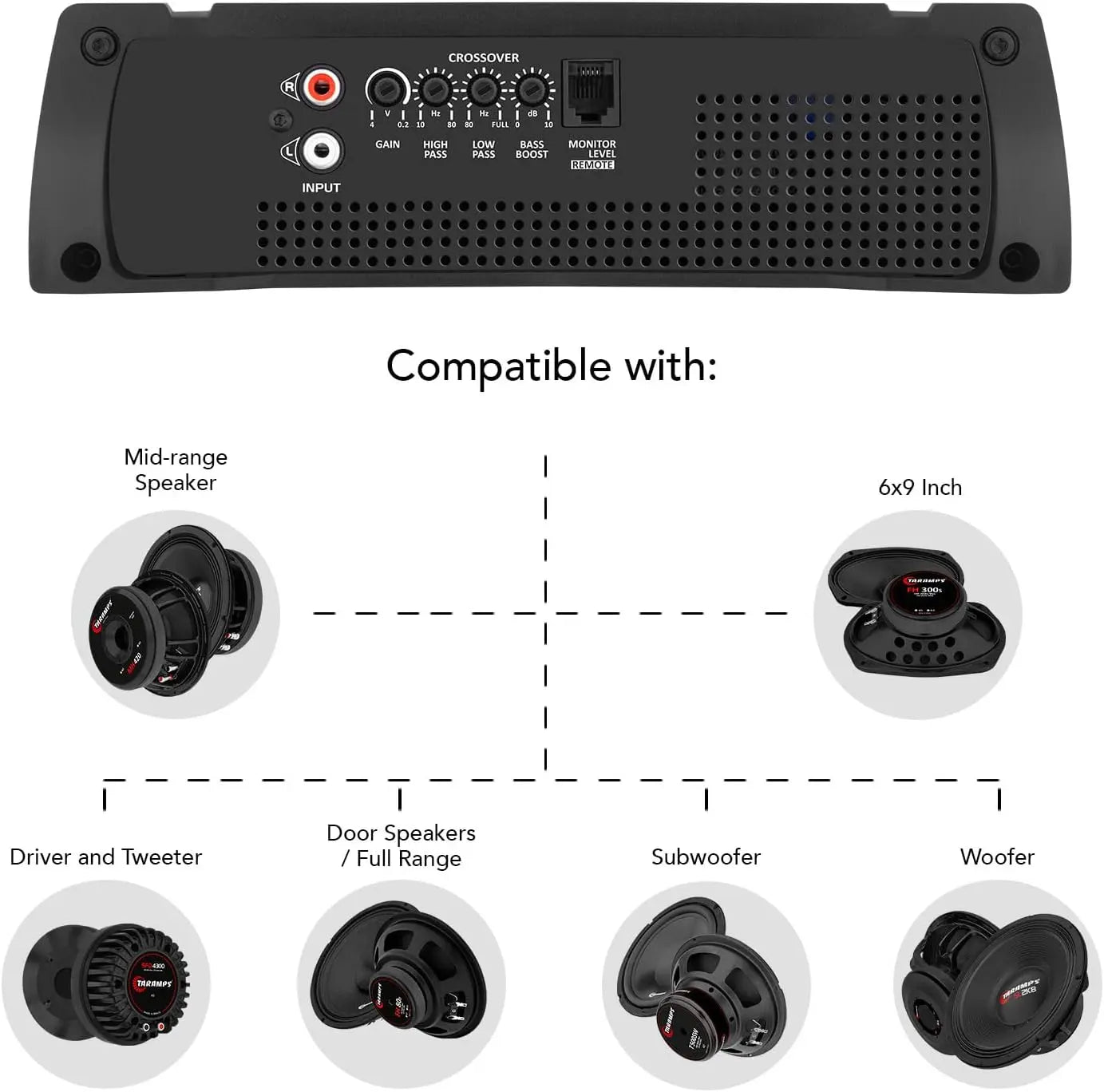 Taramps HD 3000 1 Channel 3000 Watts RMS MAX Full Range Car Audio Monoblock LED Monitor Indicator Class D Amplifier Crossover 3K Amplifier Sound Quality