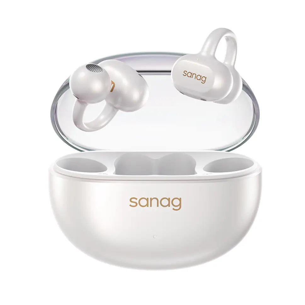 * Featured Earphones * Sanag S6S Nova Ear Clip on Earphone for Iphone for Android for Samsung Wireless Bluetooth Women Accessories Earring Headphones Open Design Sports Running Fitness Yoga Exercise Earbuds Festive Holiday Gifts Birthdays Anniversary Gift
