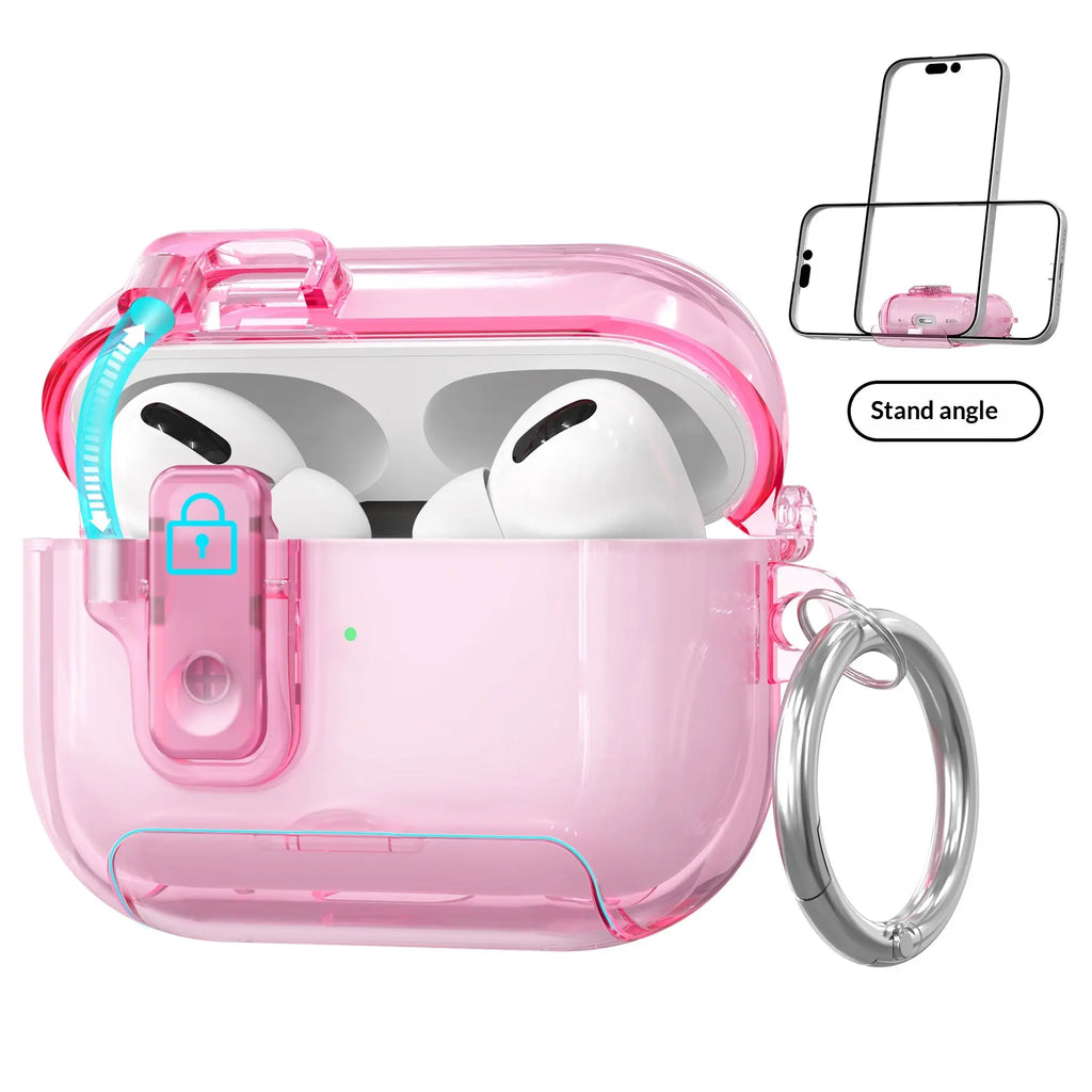 Suitable for Airpods Pro 2 Protective Case, Transparent Pop-Up Cover, Airpods 4Th Generation, Airpods Pro 3 Earphone Protective Case, Anti-Drop, Stylish, Simple