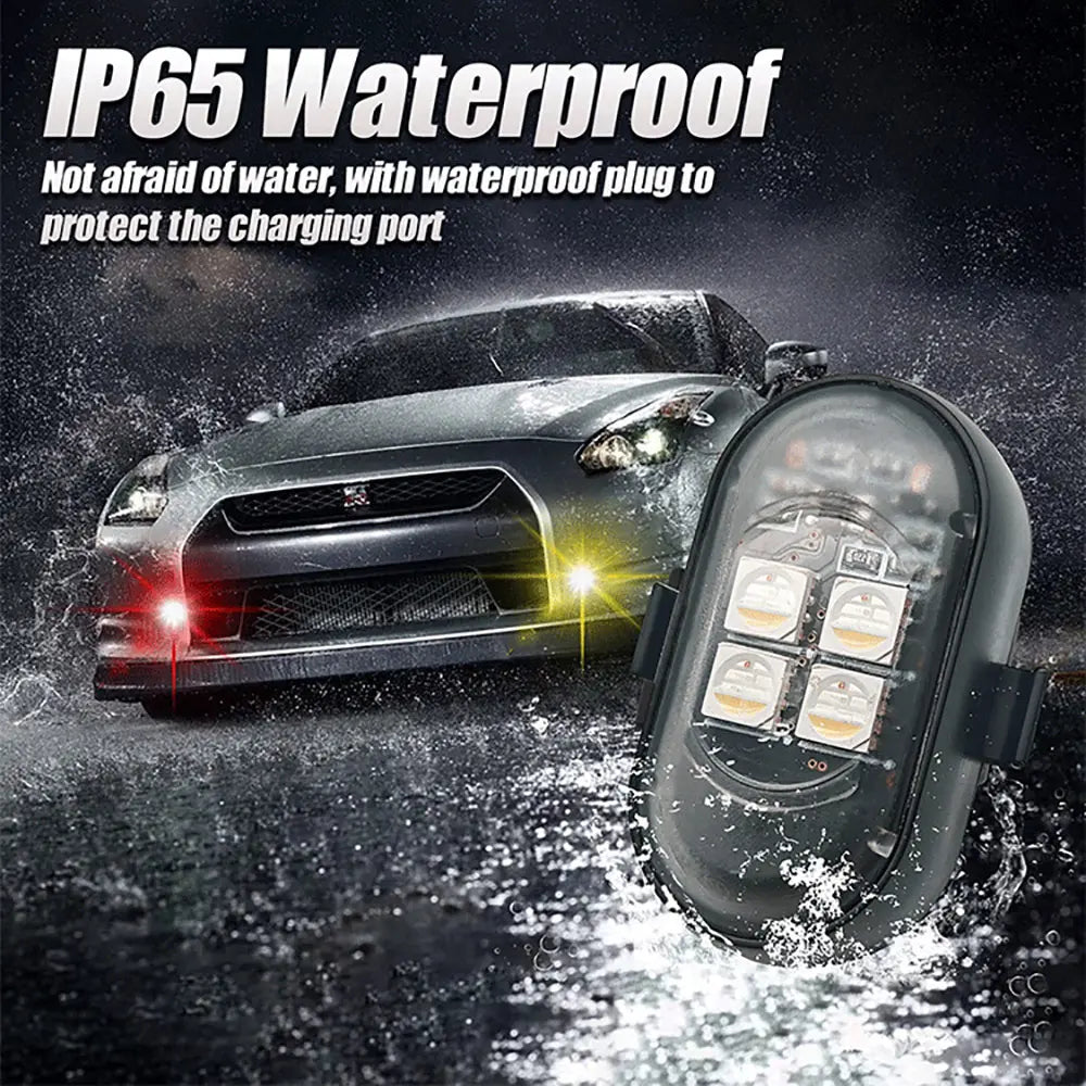 2/4/6/10Pcs Upgrade RGB Car Atmosphere Lights, Larger Battery & Brighter, Type-C Charging Cable, Wireless Remote Multi-Mode for Car Motorcyc Car Lighting Accessories Car Interior Lighting