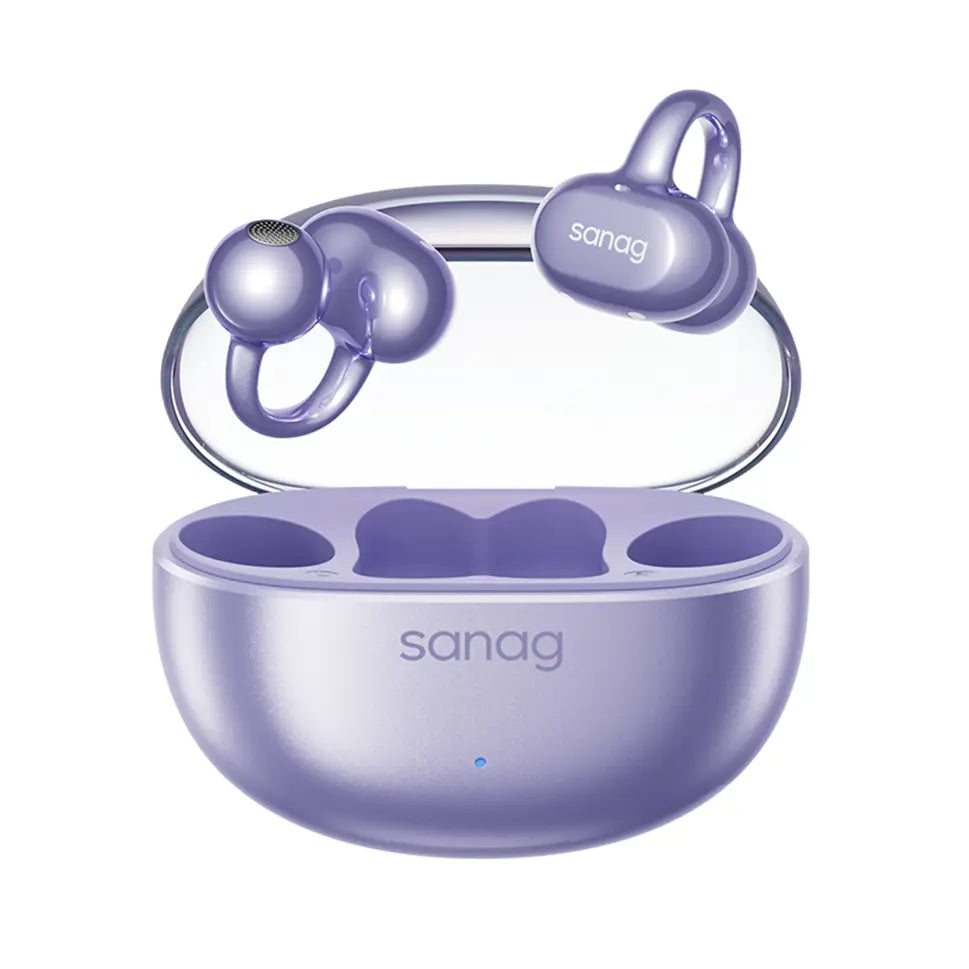 * Featured Earphones * Sanag S6S Nova Ear Clip on Earphone for Iphone for Android for Samsung Wireless Bluetooth Women Accessories Earring Headphones Open Design Sports Running Fitness Yoga Exercise Earbuds Festive Holiday Gifts Birthdays Anniversary Gift