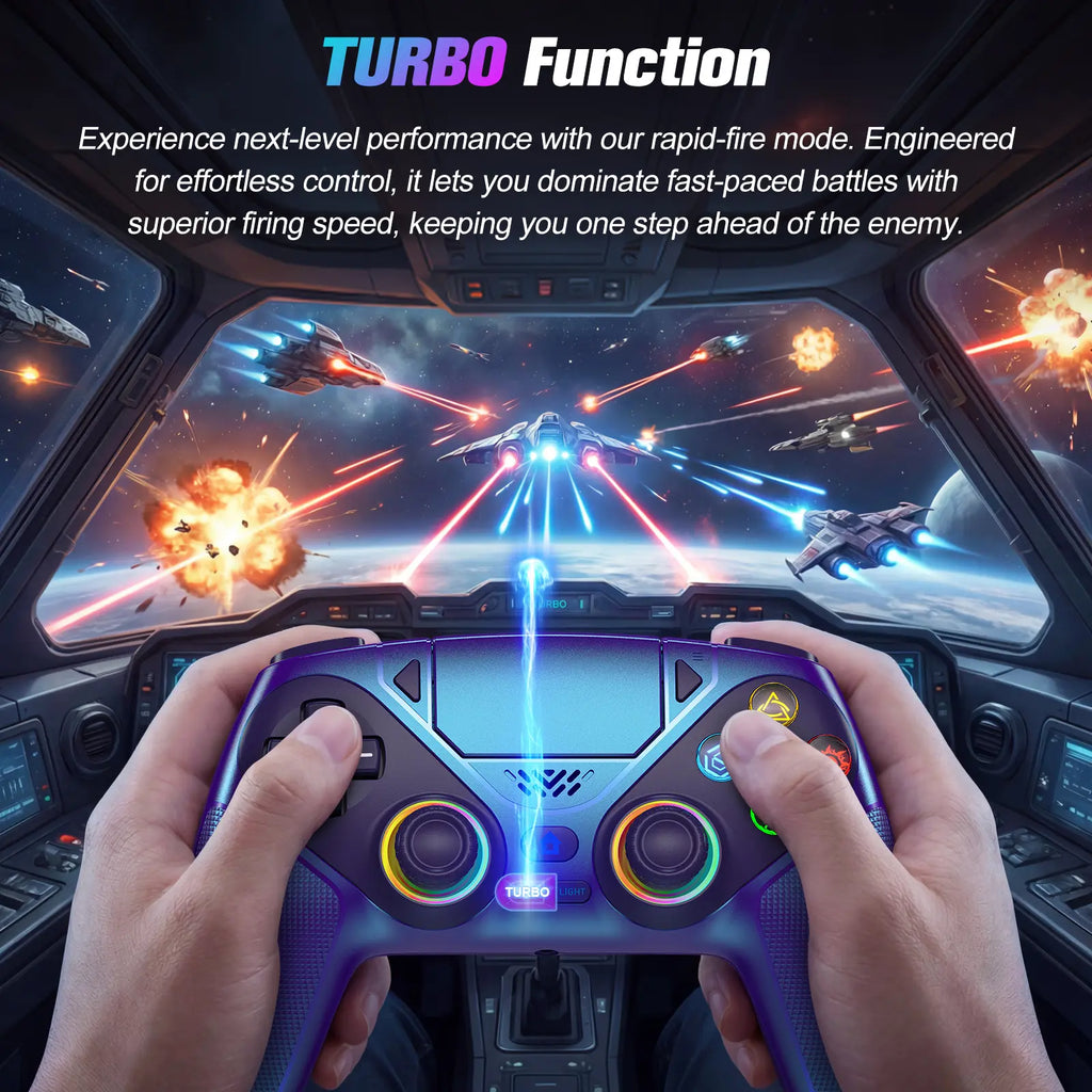 Wireless Gaming Controller Pro for PS5 with LED RGB Light– Turbo & Macro Programmable Compatible with Playstation 5,Dual Vibration, Motion Sensing, Programmable Buttons & 1000Mah Fast-Charging Anti-Drift Calibration Guide Summerwins