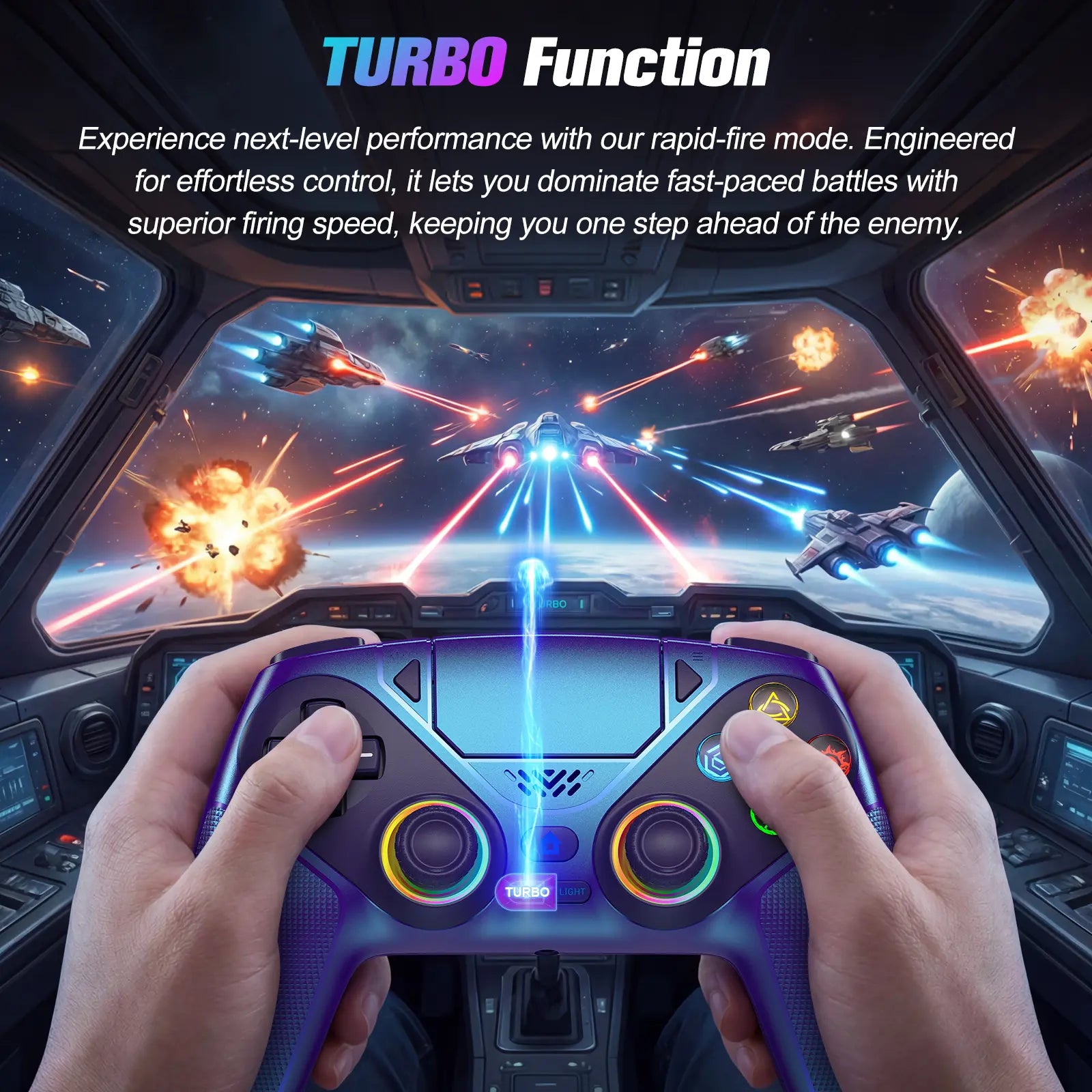 Wireless Gaming Controller Pro for PS5 with LED RGB Light– Turbo & Macro Programmable Compatible with Playstation 5,Dual Vibration, Motion Sensing, Programmable Buttons & 1000Mah Fast-Charging Anti-Drift Calibration Guide Summerwins