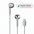 Aesthetic Chrome Earbuds (USB Type-C)