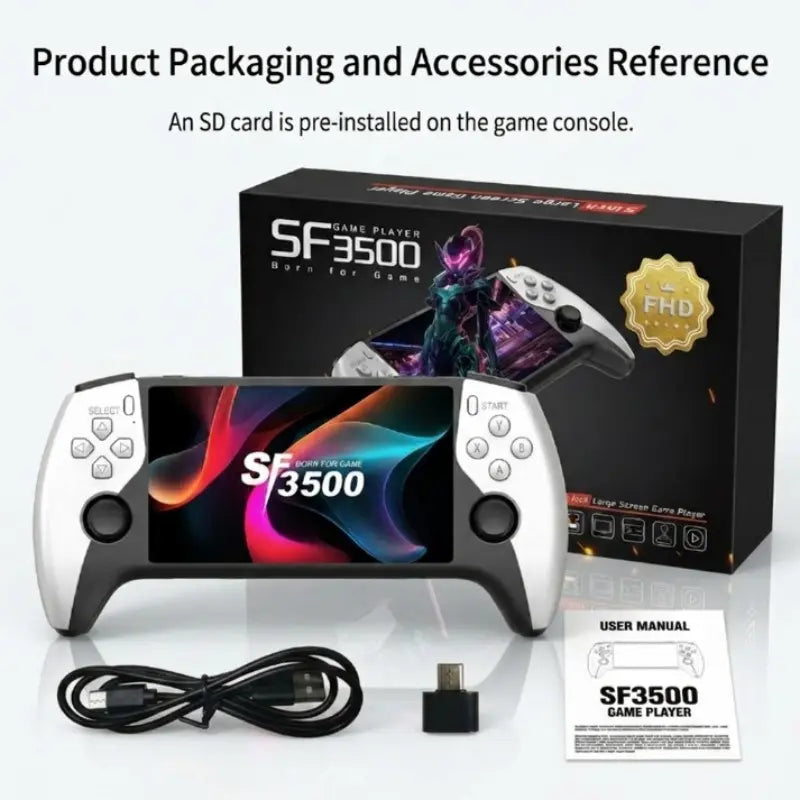 5-Inch Sf3500 HD Handheld Console, Video Game Console, Portable Gaming System, Retro Arcade Simulator, Dual Player, TV Output, Audio Video Playback, Perfect for Gaming Lovers #GLOBAL PICKS