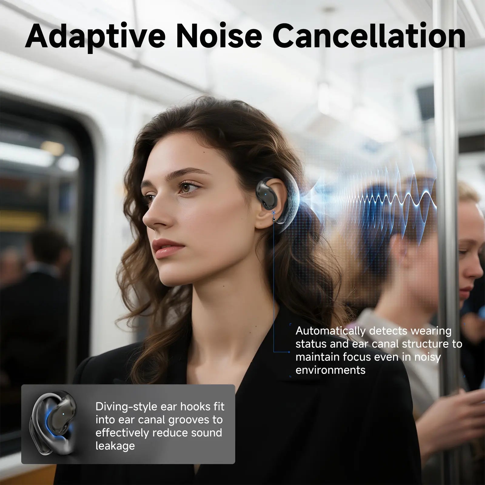 Wireless Bluetooth Earbuds (Chargeable Headset) - HIFI Sound, Lightweight Noise-Canceling, IPX6 Waterproof Sweat-Resistant, Durable, Fast Charging for Summer Use
