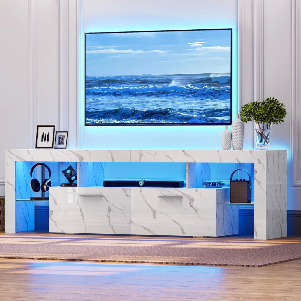 TV Stands for Living Room Led TV Console for 50/55/60/65/70/75 Inch TV Entertainment Center with Storage Media Console for Bedroom