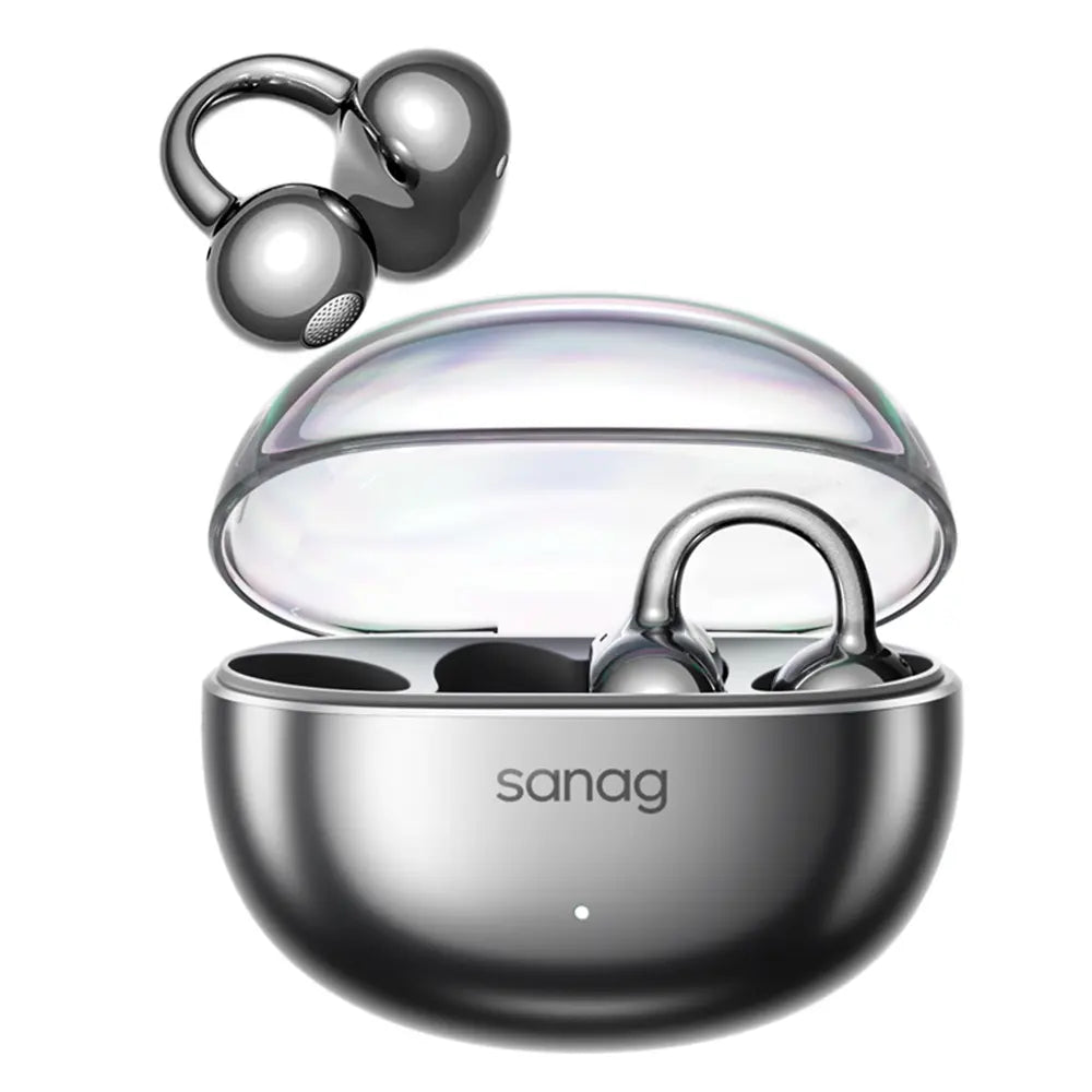 * Featured Earphones * Sanag S6S Nova Ear Clip on Earphone for Iphone for Android for Samsung Wireless Bluetooth Women Accessories Earring Headphones Open Design Sports Running Fitness Yoga Exercise Earbuds Festive Holiday Gifts Birthdays Anniversary Gift