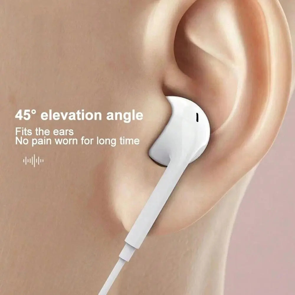 Type-C Wired Semi-In-Ear Earbuds, Hifi Stereo Sound Wired Earphones with Microphone & Volume Control, Portable Design Earphones for Samsung plus & Iphone 16/15 Pro Devices, Audio, Light Weight Earbuds