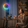 10-Inch Ring Lights with Tripod Stand - 63" Extendable, 3 Modes & RGB Colors, Remote Control for Studio-Quality Tiktok, Youtube Videos and Live Streaming#Mother'S Day Gift