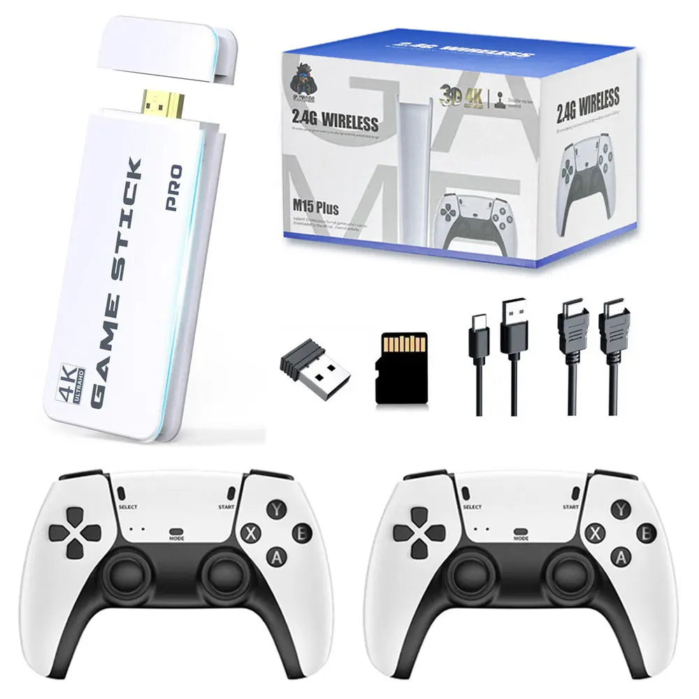2026 Upgraded Retro Gaming Console, Retro Game Stick,Various Built-In Games and Emulators Smtar TV HD HDMI TV Game Stick, Built-In Classic Video Games, Plug & Play Game Console for Console Projector Smart TV with 2 Wireless Controllers