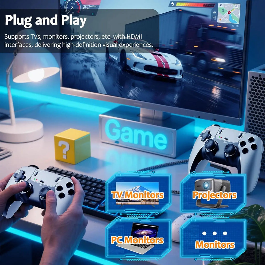 2026 New Retro Game Console Stick, HDMI Output, Plug-And-Play Wireless Controller. Compatible with Tvs and Monitors, Video Game Handheld Console, Ideal for Home Gaming.