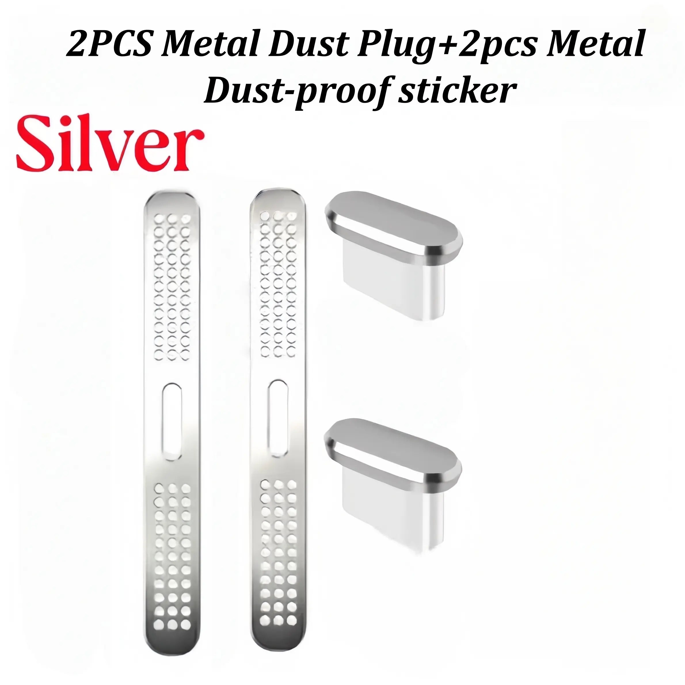 4Pcs Metal Dust Plugs, Durable Speaker Dust Stickers for Smartphone Iphone 17 Pro/17 Pro Max, Includes Speaker Protection Case and Metal Dust Plugs, Accessories, Protector