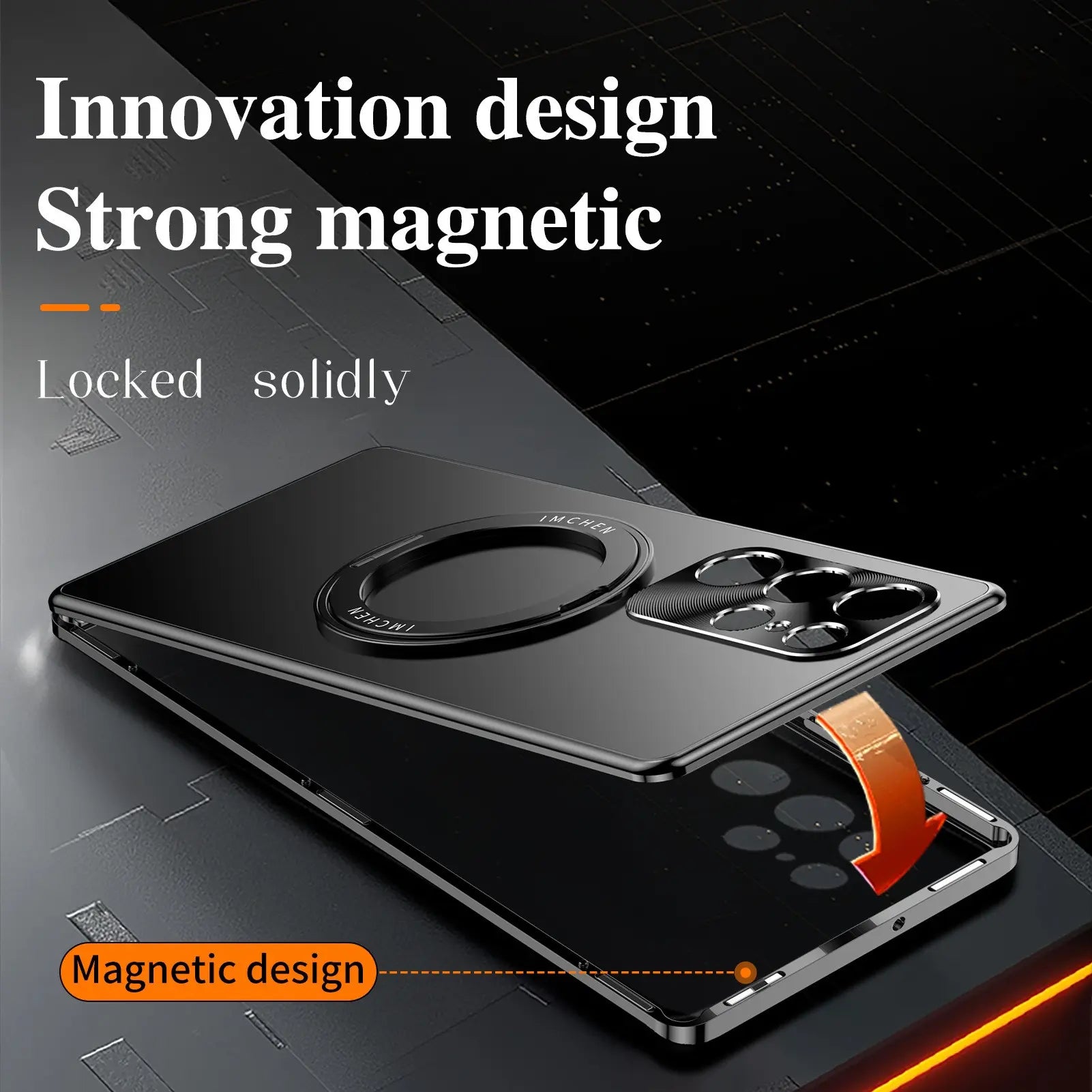 Samsung Galaxy S25 S26 Ultra Metal Frame Smartphone Case, Stylish Shockproof Casing, 360° Rotating Stand, Lens Protection, PC Back Cover, Aluminum Alloy, Anti-Drop, Free Screen Protector
