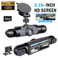 4 Channel 1080P Car Dash Cam 64GB SD Card 24/7 Parking Mode Night Vision Front Rear Left Right HD Screen Loop Recording Wide Angle G Sensor Accident Evidence Car Safety Recorder Car Gadgets Tech Gifts # Dashcam # FYP # Cartok # Safetyfirst Tiktokshopsprin