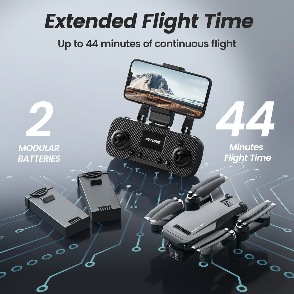 B3 Pro GPS Drone with 720P Camera, Intelligent Controls, No-Head Mode, and Mobile App for Enhanced Aerial Photography & Stable Hovering