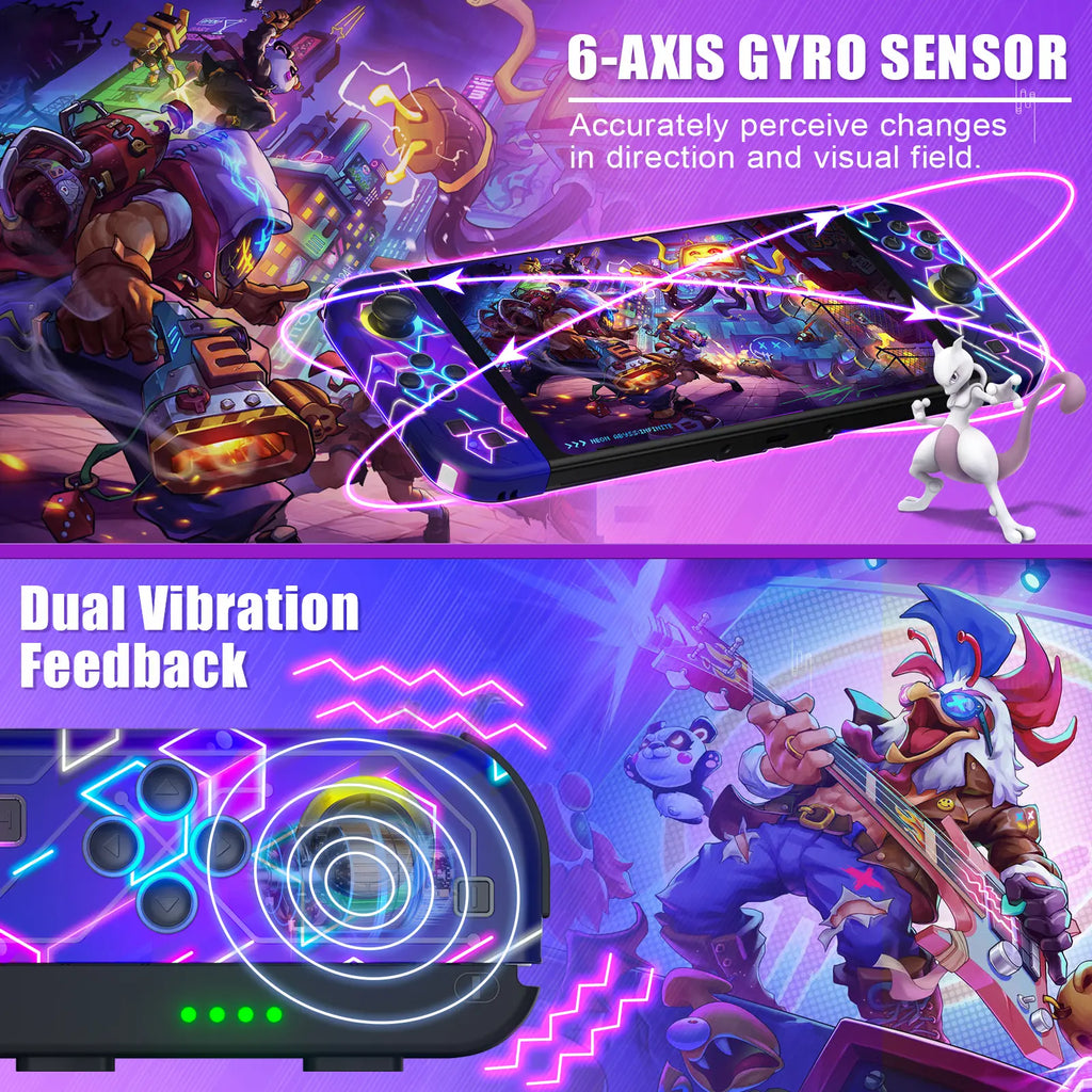 Switch Controller for Nintendo Switch, Switch Controller Joycon (L/R) with RGB Light Compatible with Nintendo Switch/ Switch Lite /Switch OLED Summerwins