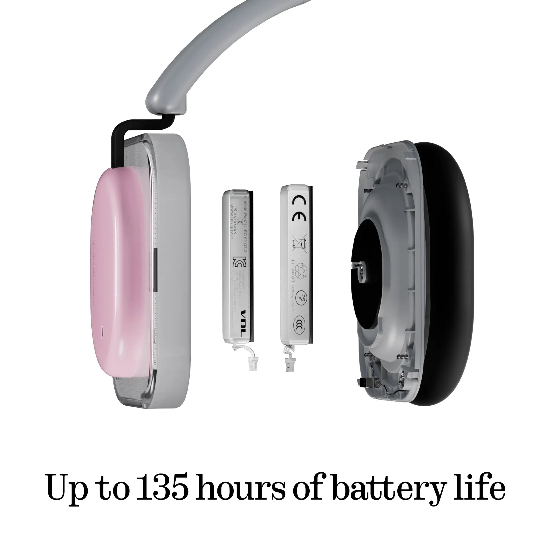 【Charil XCX Same Style】Nothing Headphone (A) Environmental Adaptive ANC Headphones, Personalized Spatial Audio, LDAC + Hi-Res Certification，Usb-C Lossless Audio Supported，Up to 135 Hours Playtime, Bluetooth Headset White