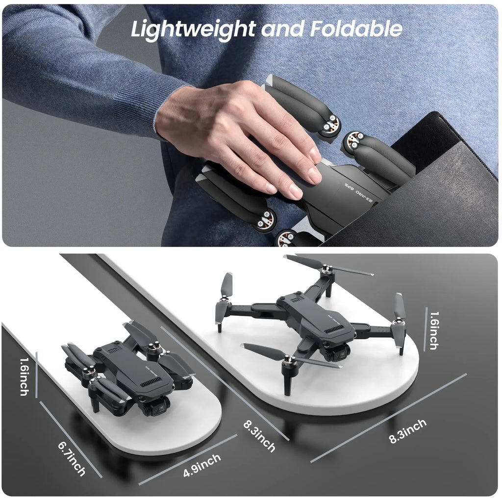 B3 Pro GPS Drone with 720P Camera, Intelligent Controls, No-Head Mode, and Mobile App for Enhanced Aerial Photography & Stable Hovering