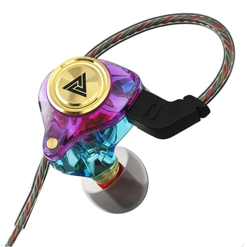 QKZ AK3 in Ear Monitor Headphone, Wired Gaming Earbuds with MIC, Deep Bass Sound, Portable 3.5Mm Wired Gaming IEM In-Ear Earphones Ear Buds, for Singers Musicians with MIC IEM for Music Video Calling