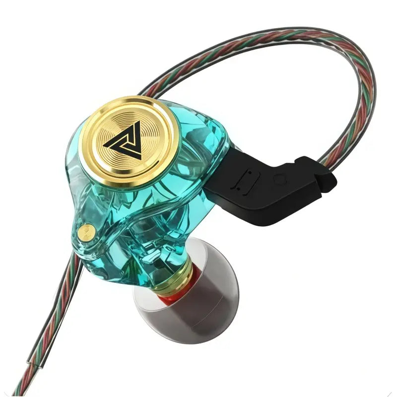 QKZ AK3 in Ear Monitor Headphone, Wired Gaming Earbuds with MIC, Deep Bass Sound, Portable 3.5Mm Wired Gaming IEM In-Ear Earphones Ear Buds, for Singers Musicians with MIC IEM for Music Video Calling