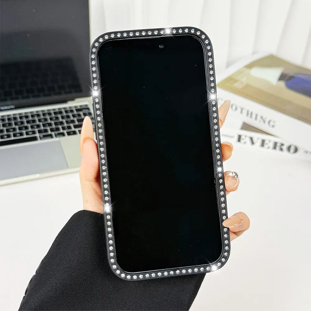 Shining Leopard Print Double-Sided Diamond Studded Phone Case, Military Grade anti Drop, Stylish and Beautiful Phone Protection Case, Suitable for Iphone 17 Pro Max, 16, 15 Plus, 14, 13, 12, 11 Women'S Phone Case-A192