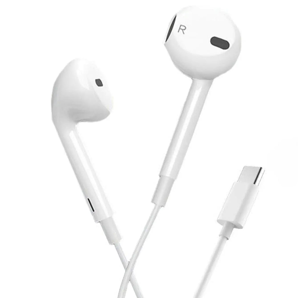 Type-C Wired Semi-In-Ear Earbuds, Hifi Stereo Sound Wired Earphones with Microphone & Volume Control, Portable Design Earphones for Samsung plus & Iphone 16/15 Pro Devices, Audio, Light Weight Earbuds