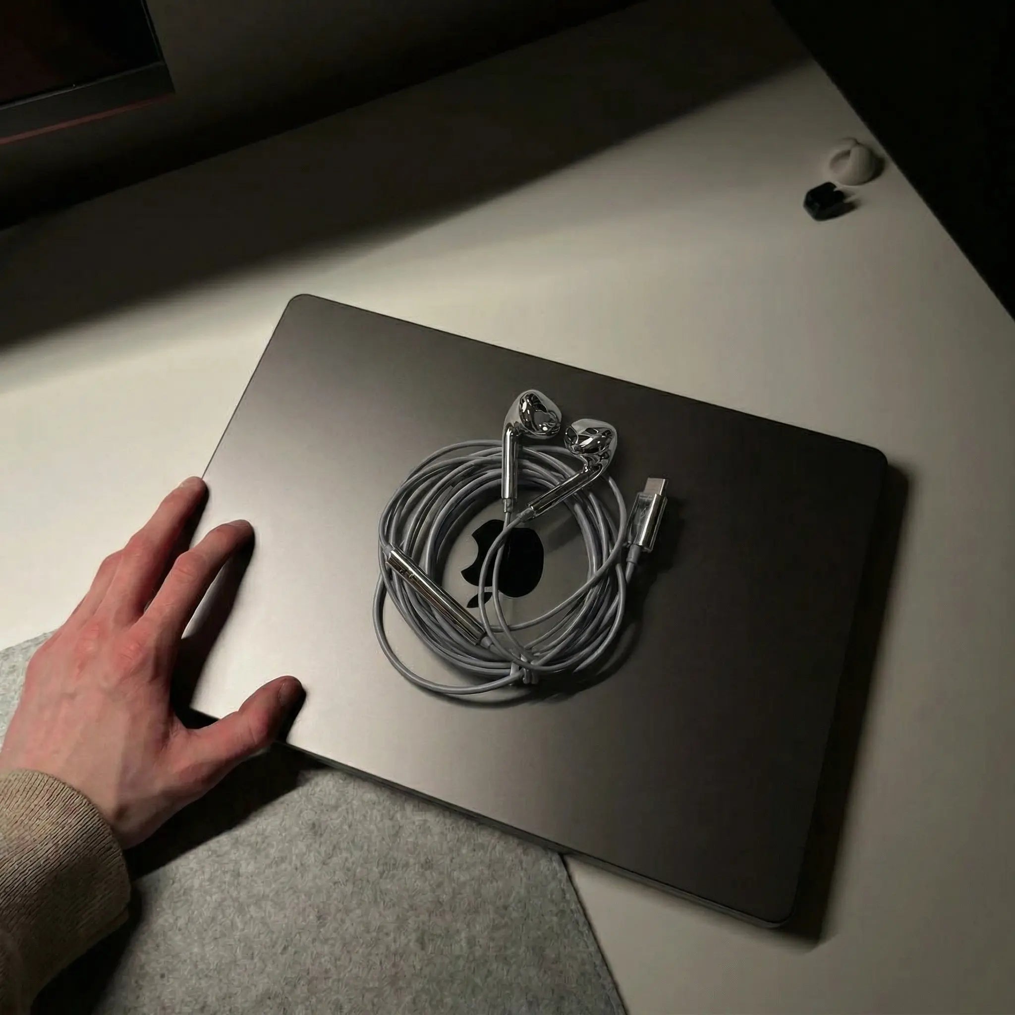 Aesthetic Chrome Earbuds (USB Type-C)