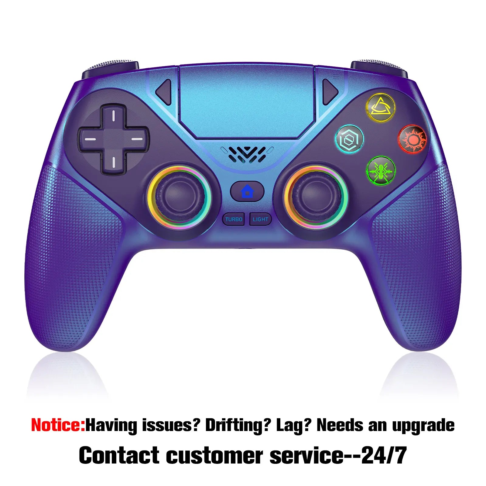 Wireless Gaming Controller Pro for PS5 with LED RGB Light– Turbo & Macro Programmable Compatible with Playstation 5,Dual Vibration, Motion Sensing, Programmable Buttons & 1000Mah Fast-Charging Anti-Drift Calibration Guide Summerwins
