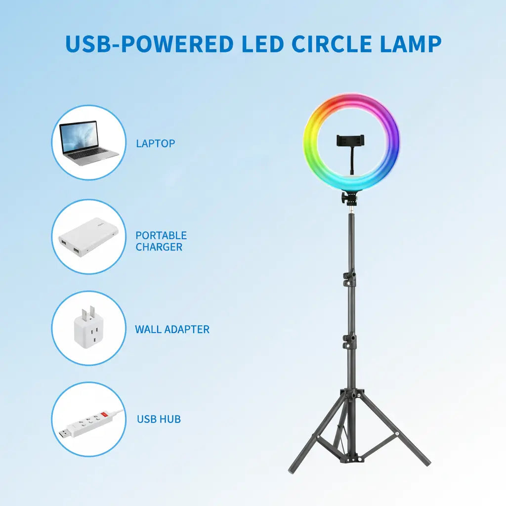 10-Inch Ring Lights with Tripod Stand - 63" Extendable, 3 Modes & RGB Colors, Remote Control for Studio-Quality Tiktok, Youtube Videos and Live Streaming#Mother'S Day Gift