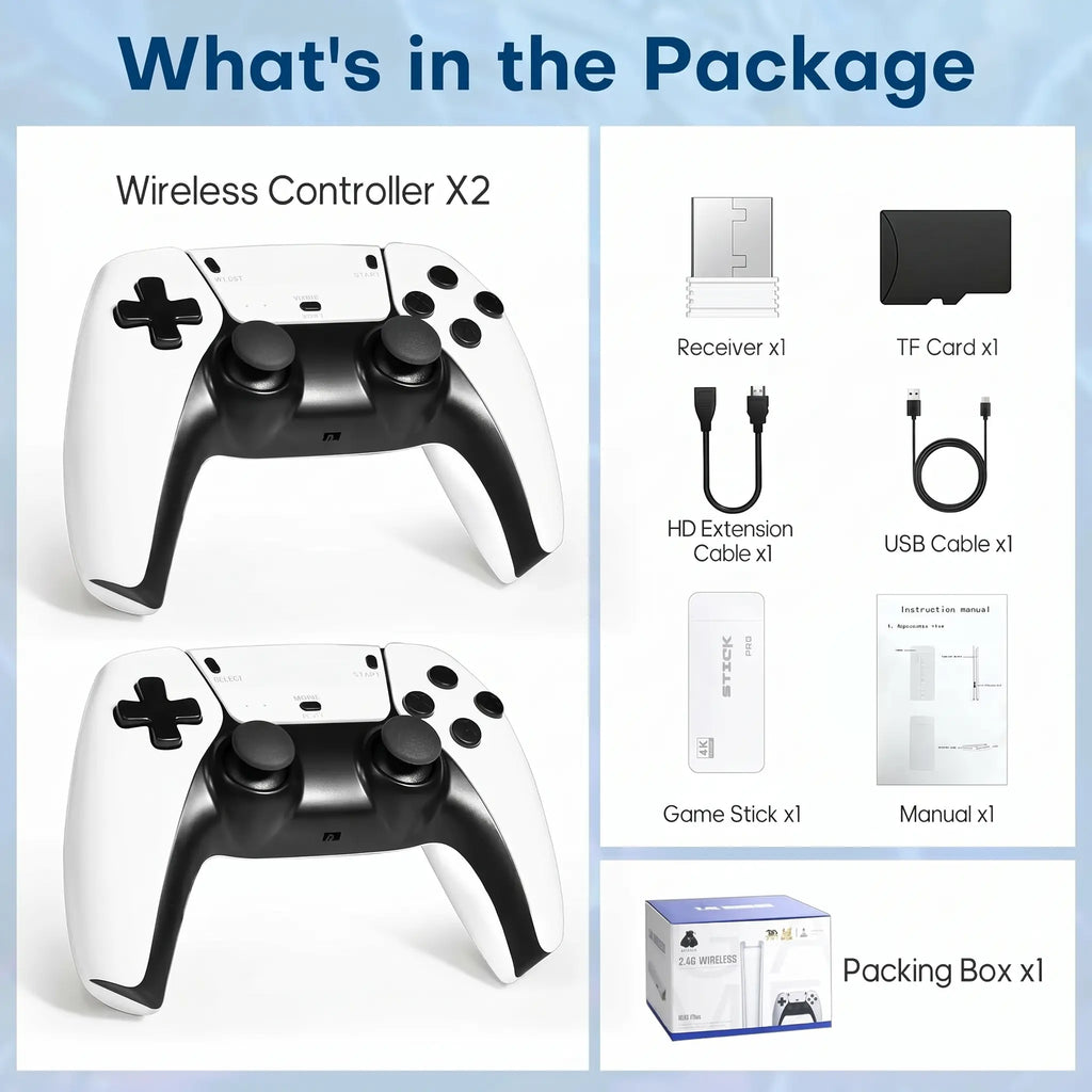 2026 New Retro Game Console Stick, HDMI Output, Plug-And-Play Wireless Controller. Compatible with Tvs and Monitors, Video Game Handheld Console, Ideal for Home Gaming.