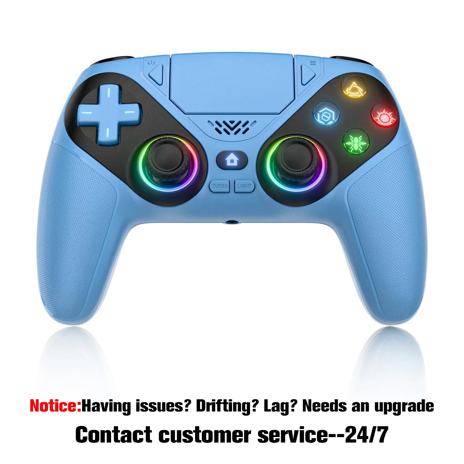 Wireless Gaming Controller Pro for PS5 with LED RGB Light– Turbo & Macro Programmable Compatible with Playstation 5,Dual Vibration, Motion Sensing, Programmable Buttons & 1000Mah Fast-Charging Anti-Drift Calibration Guide Summerwins