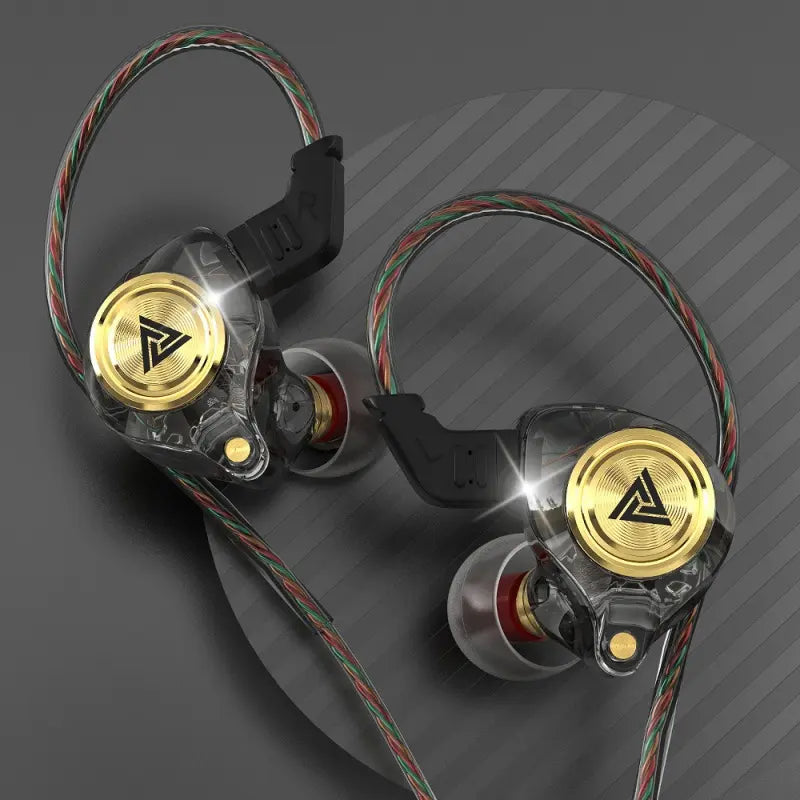 QKZ AK3 in Ear Monitor Headphone, Wired Gaming Earbuds with MIC, Deep Bass Sound, Portable 3.5Mm Wired Gaming IEM In-Ear Earphones Ear Buds, for Singers Musicians with MIC IEM for Music Video Calling