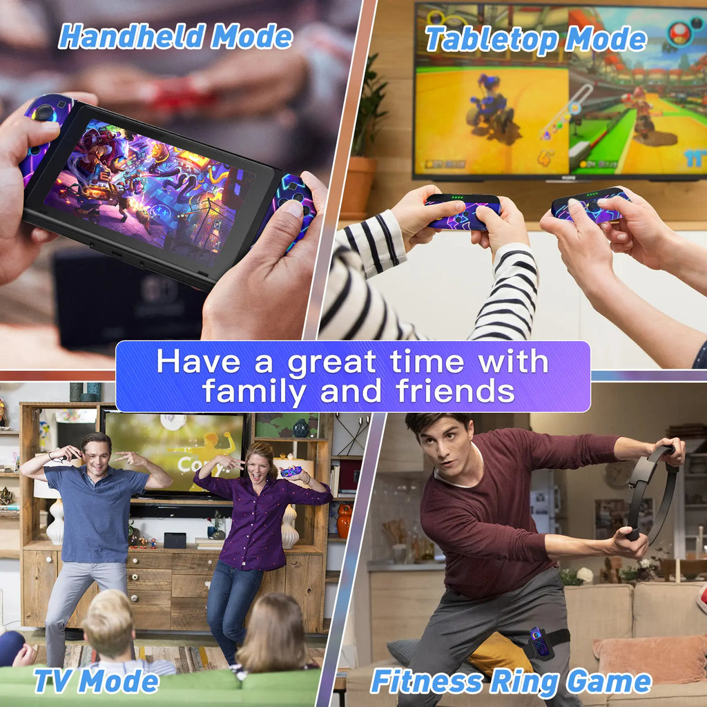 Switch Controller for Nintendo Switch, Switch Controller Joycon (L/R) with RGB Light Compatible with Nintendo Switch/ Switch Lite /Switch OLED Summerwins