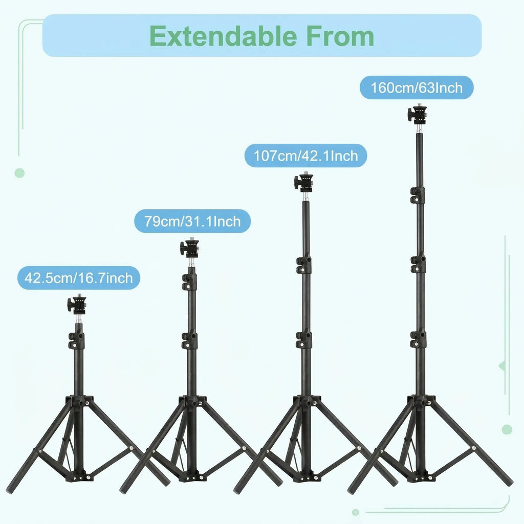 10-Inch Ring Lights with Tripod Stand - 63" Extendable, 3 Modes & RGB Colors, Remote Control for Studio-Quality Tiktok, Youtube Videos and Live Streaming#Mother'S Day Gift